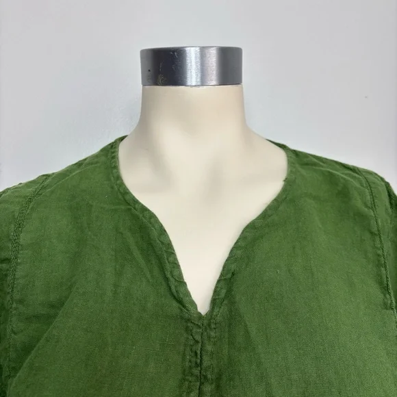 Zara green linen top - Picture 4 of 7
